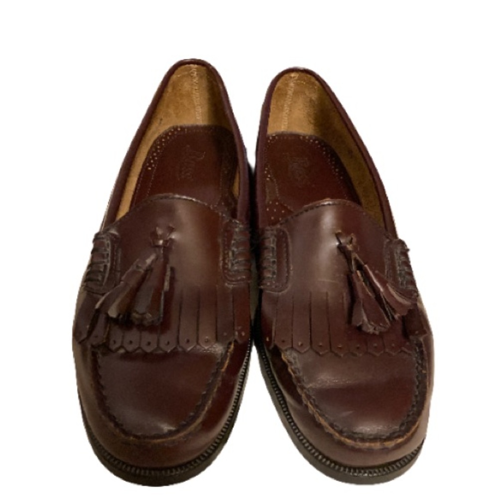 G.H. Bass & Co. Leather Tassel Slip On Loafers Men's Size 9 Burgandy